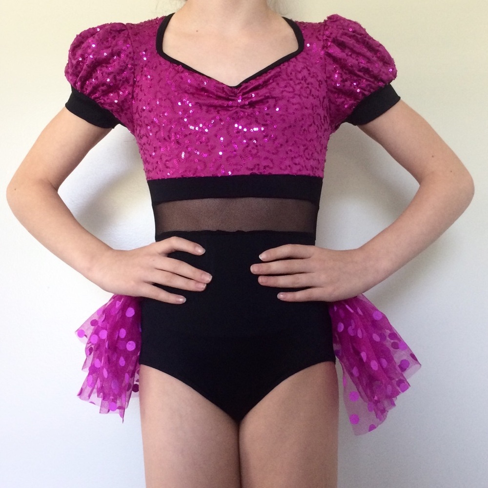 Weissman Pink and Black Jazz Dance Costume
